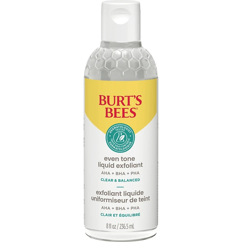 L’exfoliant liquide uniformiseur de teint de la gamme «clair et équilibré» de Burt’s Bees®