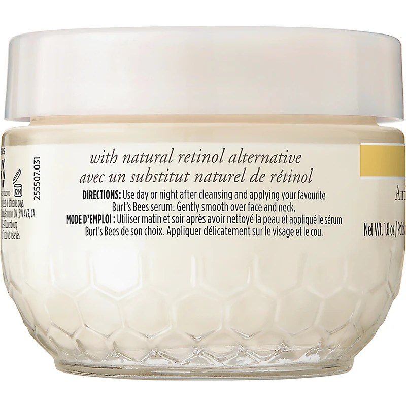 Crème hydratante antirides du programme de soins Renouveau de Burt’s Bees avec bakuchiol, un substitut naturel de rétinol