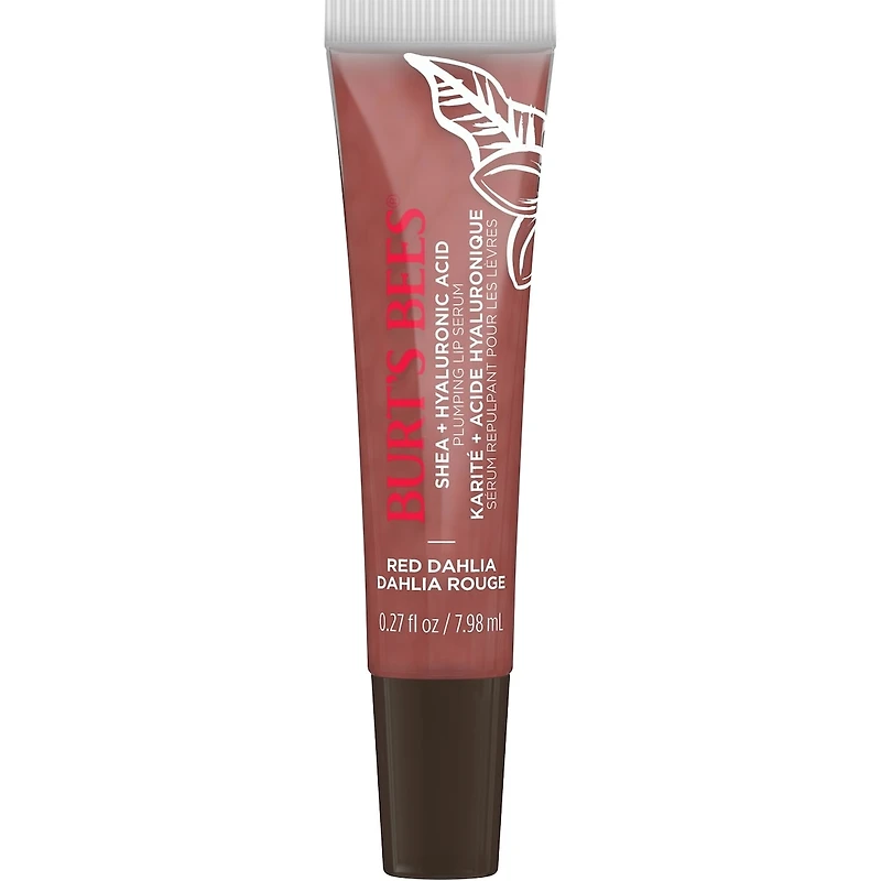 Burt's Bees Shea + Hyaluronic Acid Rose Plumping Lip Serum, Natural Origin Lip Care, 1 Tube