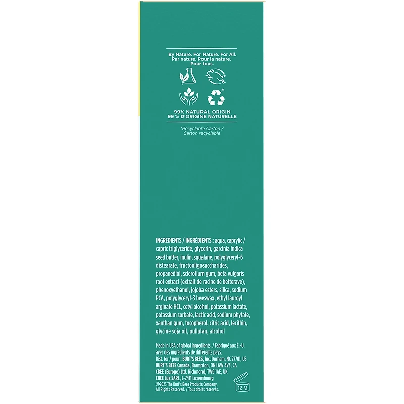 Crème gel équilibrante pour la peau de la gamme «clair et équilibré» de Burt’s Bees®