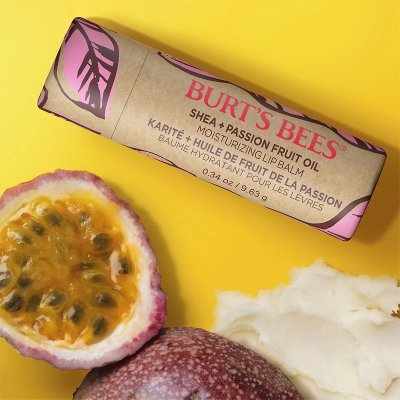 baume hydratant pour les lèvres au karité et à l’huile de fruit de la passion de Burt’s Bees®