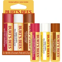 Burt's Bees 100% Natural Origin Moisturizing Lip Balm for Dry Chapped Lips, Get Soft and Hydrated Lips - Pack of 3 - (Cozy Season) Sugar Cookie, Cranberry Spritz, Salted Caramel