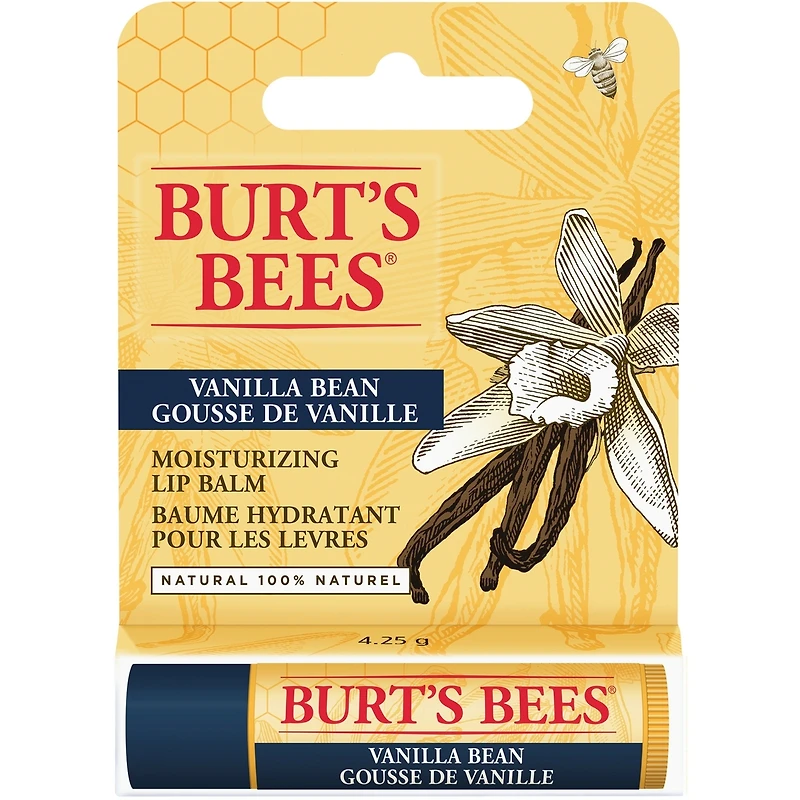 100% Natural Origin Moisturizing Lip Balm, Vanilla Bean