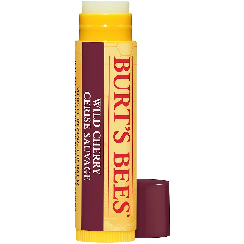 Baume hydratant pour les lèvres d’origine naturelle à 100 % à la cerise sauvage de Burt’s Bees, 1 tube
