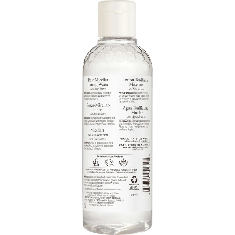 Lotion tonifiante micellaire à l’eau de rose