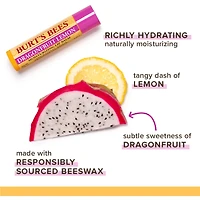 100% Natural Origin Moisturizing Lip Balm, Dragonfruit Lemon, Beeswax & Fruit Extracts