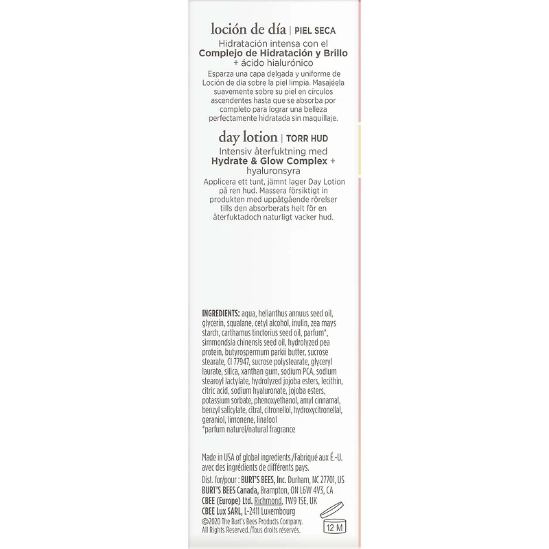 Burt's Bees® Truly Glowing™ Day Lotion for Dry Skin, 51g