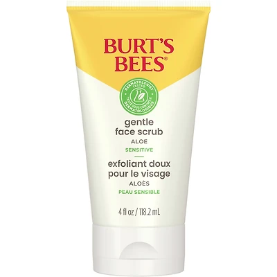 Gentle Face Scrub with Aloe for Sensitive Skin, 98.9% Natural Origin