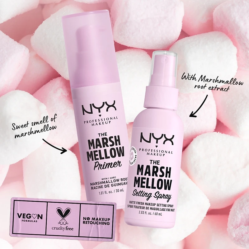 Base de teint floutante Marshmellow, Base de teint multi-fonctions, Formule végane, Multi-bénéfices 10 en 1