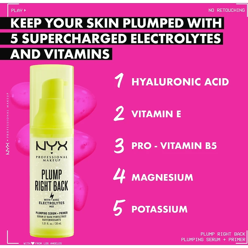 Plump Right Back Primer + Serum, Hydrating Vegan Formula, Smooths & Plumps Skin