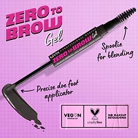 Zero To Brow Longwear gel, Dual-ended Liquid Eyebrow Vegan Formula