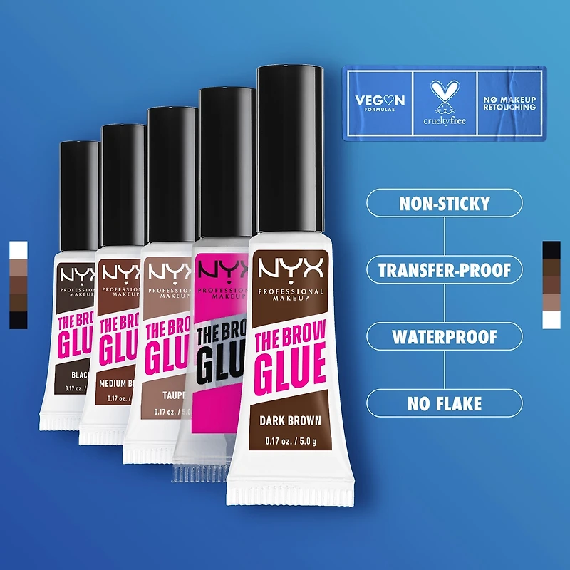 The Brow Glue, Instant Styler, 16H Extreme Hold, Vegan Formula