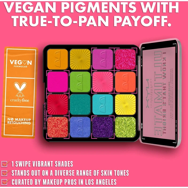 Ultimate Shadow Palette, 16-Shade Eyeshadow Vegan Formula