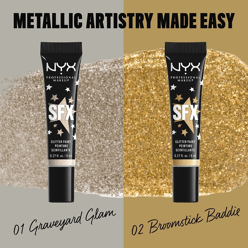 SFX Glitter Face & Eye Paint, Halloween Limited Edition, Lightweight & buildable formula
