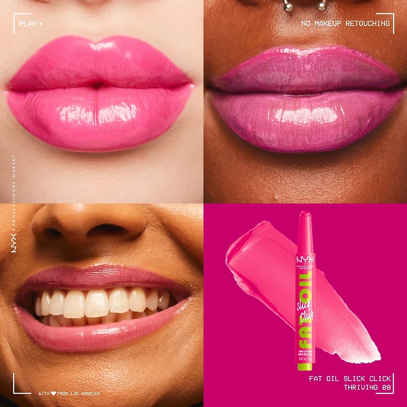 Fat Oil Slick Click, Balm a stick, Infused with nourishing oils, High shine finish
