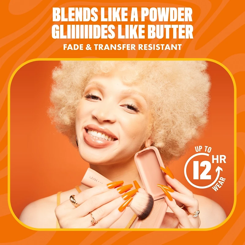 Buttermelt Bronzer, Powder 12 HR Wear, Fade Resistant & Transfer Resistant, Infused with Shea Butter