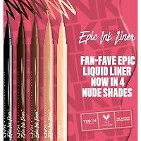 Epic Ink Liner, ligneur liquide hydrofuge, ne s’écaille pas et tache pas, embout pinceau flexible, pigment intense