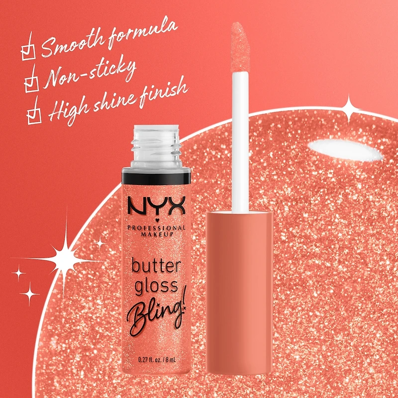 brillant à lèvres scintillant Butter Gloss, non collant, brillance intense, universel