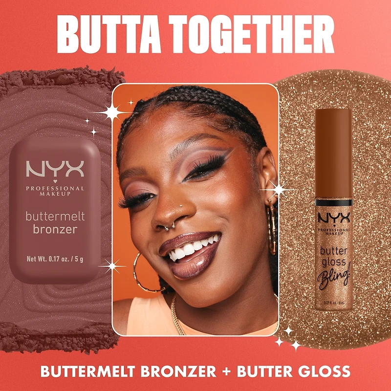 brillant à lèvres scintillant Butter Gloss, non collant, brillance intense, universel