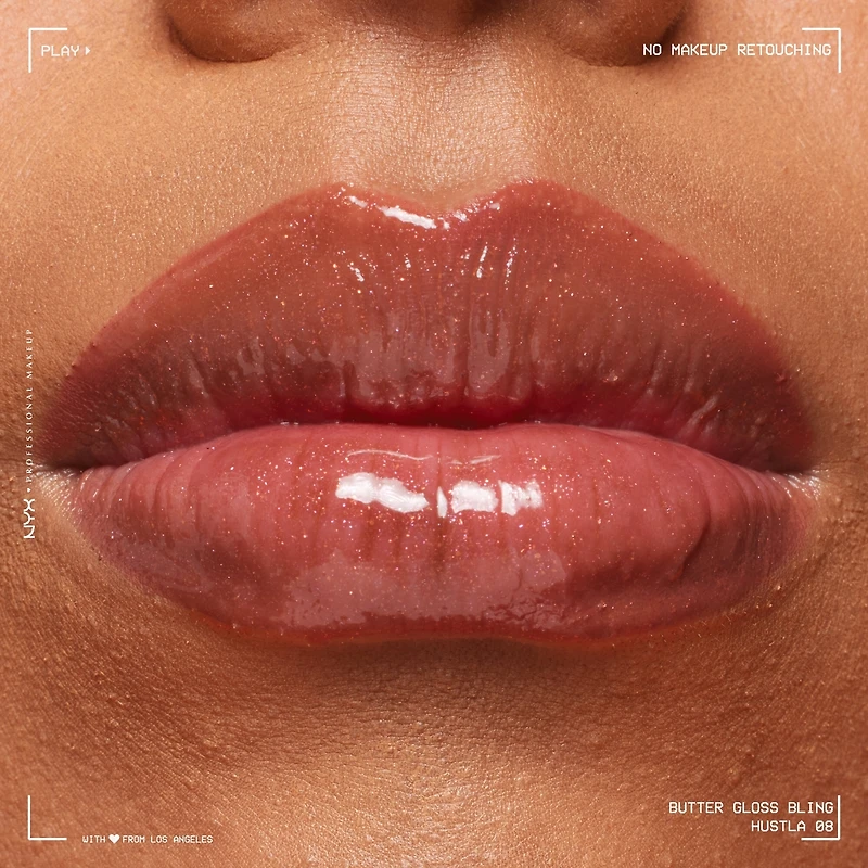 Butter Gloss Bling Lip Gloss, Non- Sticky High Shine, Universally Flattering