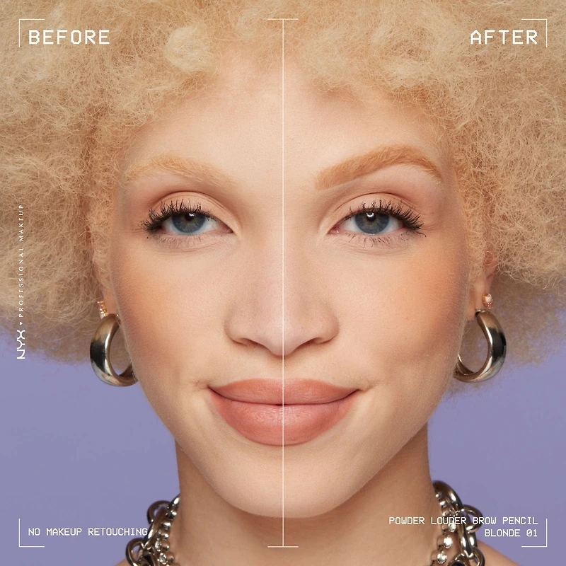 Powder Louder, Brow Pencil, 12HR Wear, Buildable Thickening Micro-Fibers, Soft Matte Pigments, Natural Look, Vegan Formula