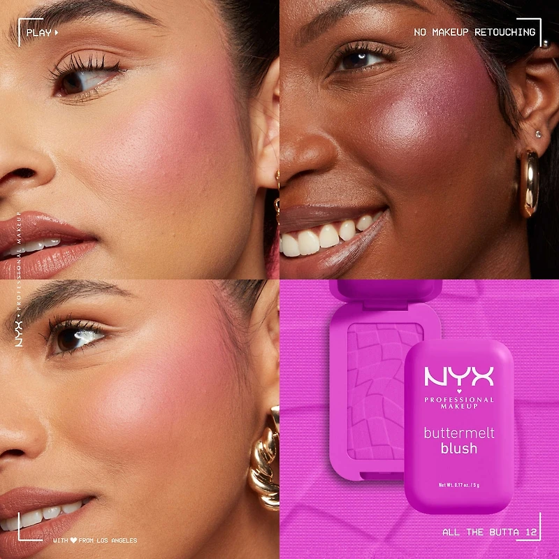 Buttermelt Blush, Buttery Soft Powder Up to 12 H Wear, Fade & Transfer Resistant