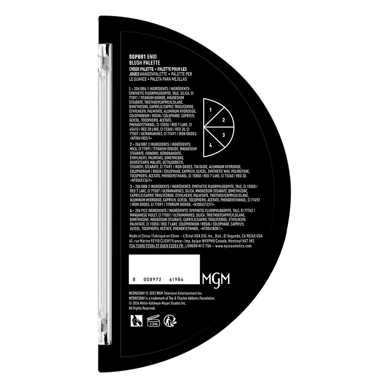 Wednesday Stained Glass Blush Palette