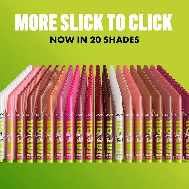 Baume brillance Fat Oil Slick Click, format bâton, Infusé d'huiles nourissantes, Fini haute