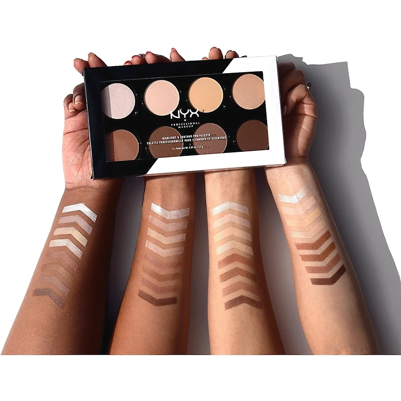 Palette professionnelle pour illuminer et accentuer les contours, Poudres contours, Formule végétalienne