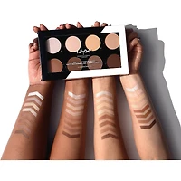 Palette professionnelle pour illuminer et accentuer les contours, Poudres contours, Formule végétalienne