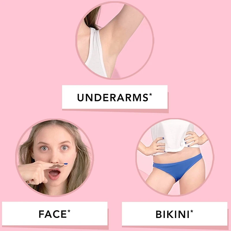 VEET® Professional™ Bandelettes de cire dépilatoire pour peau sensible - Visage, bikini et aisselles qté de 6/40(L'emballage peut varier)