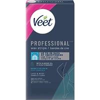 Veet® Professional™ Wax Strips, For Legs & Body, Dry Skin, With Almond Oil