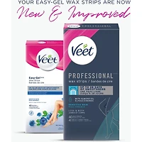 Veet® Professional™ Wax Strips, For Legs & Body, Dry Skin, With Almond Oil