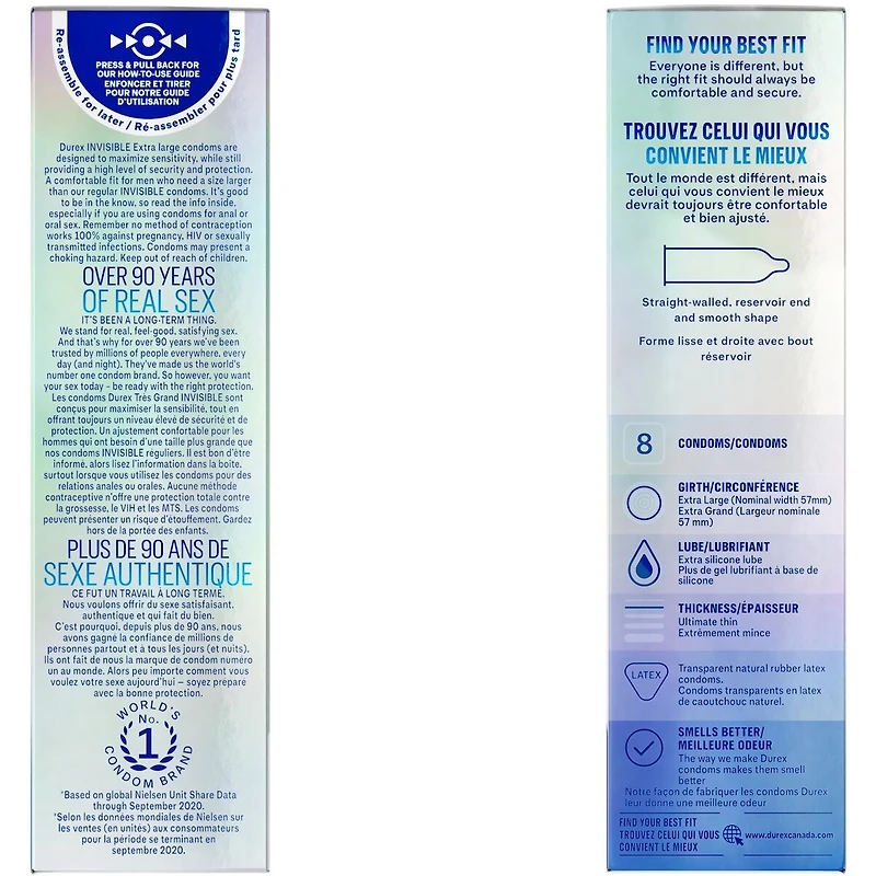 Condoms ultraminces Invisible XL