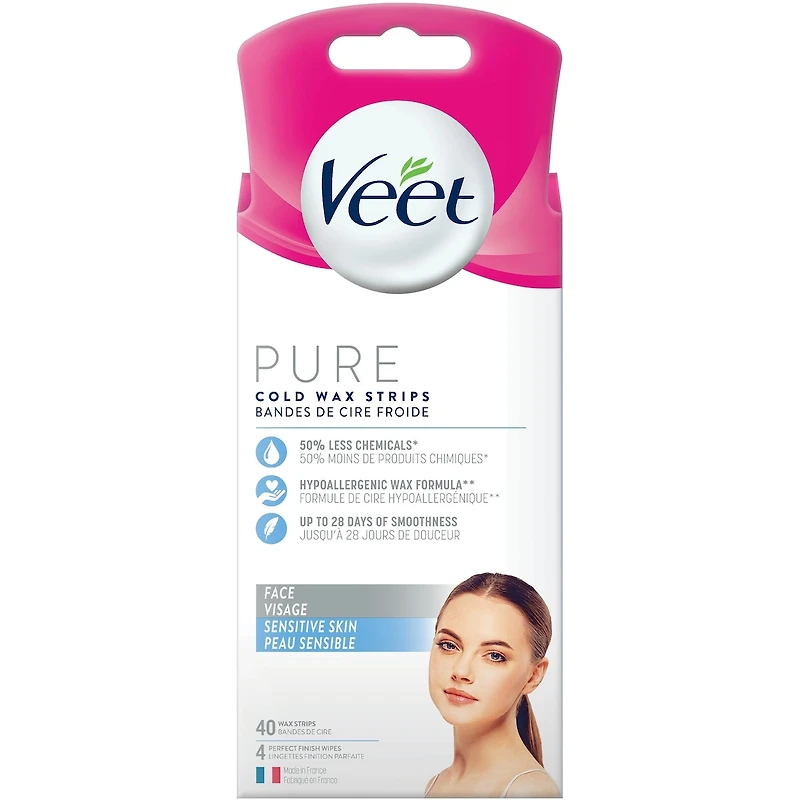 Bandes de cire froide pour le visage Veet® Pure™