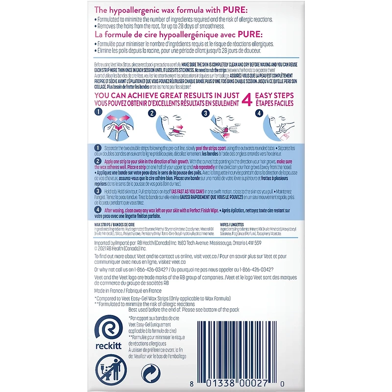 Veet® Pure™ Cold Wax Strips for Face