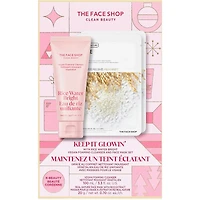 KEEP IT GLOWIN' with Rice Water Bright Vegan Foaming Cleanser and Face Mask Set