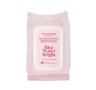 The Face Shop Rice Water Bright Vegan Cleansing Facial Wipes
