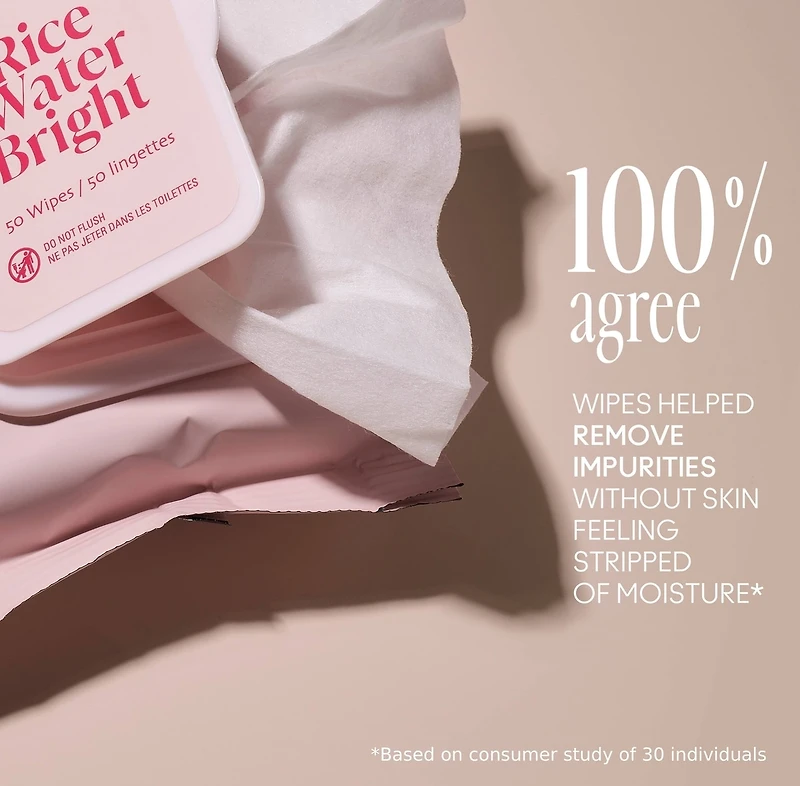 The Face Shop Rice Water Bright Vegan Cleansing Facial Wipes