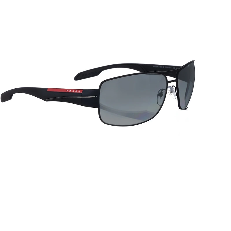 Lunettes solaires style sport chic Prada PS53NS noir mat