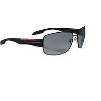 Lunettes solaires style sport chic Prada PS53NS noir mat