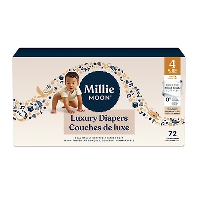 Couches de Luxe de Millie Moon, Taille 4, 72 unités