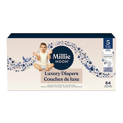 Couches de Luxe de Millie Moon, Taille 5, 64 unités