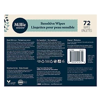 Millie Moon Senstitive Wipes, 72 Count