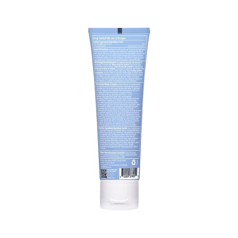 Crème solaire Thinksport SPF 30 à l'oxyde de zinc transparent