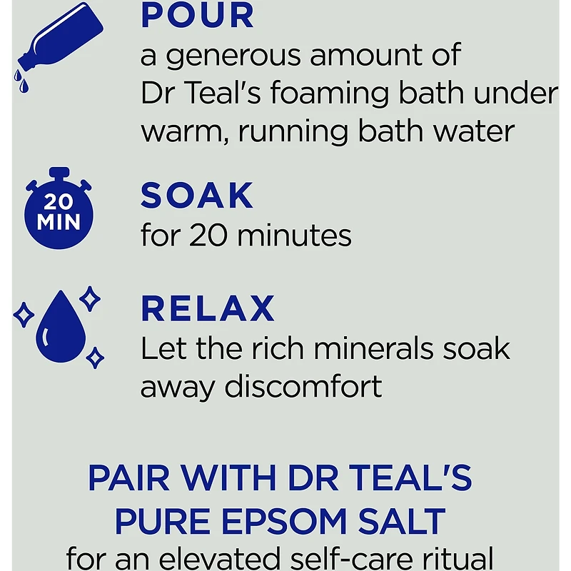 Bain Moussant avec du Sel D'Epsom Pur, Huile de Graune de Chanvre