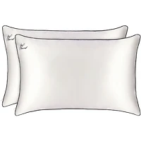 slip pure silk queen pillowcase duo - just married