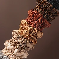 Pure Silk Back To Basics Assorted Scrunchies - Copper