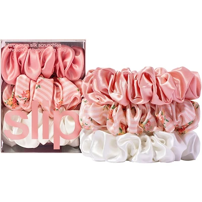 Pure Silk Large Scrunchies - Petal