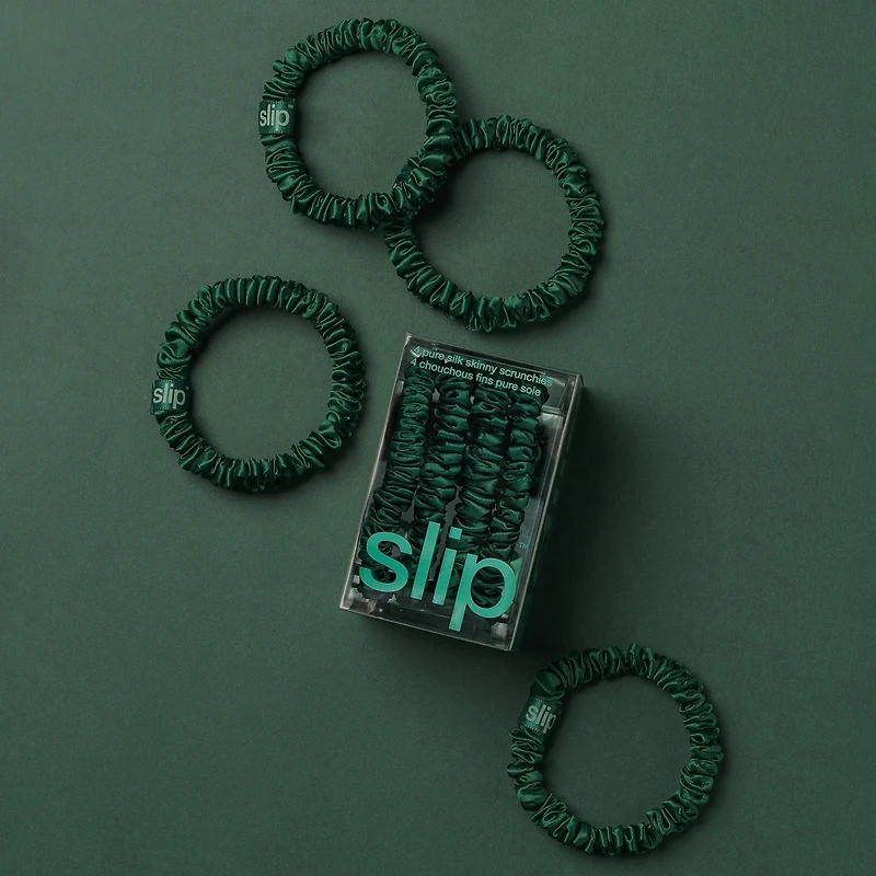 slip pure silk skinny scrunchies